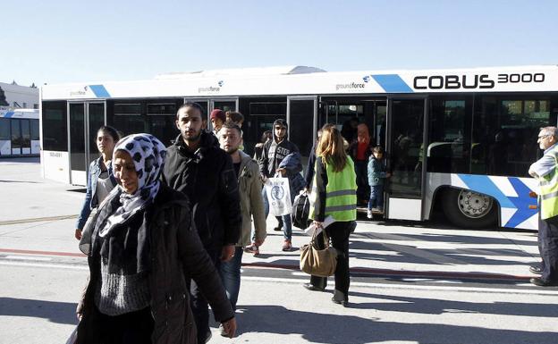 Llegada de refugiados a España en 2016.