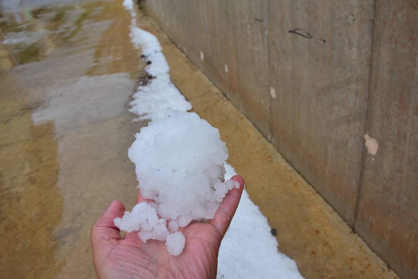 La tormenta de granizo de Murillo causó graves daños.