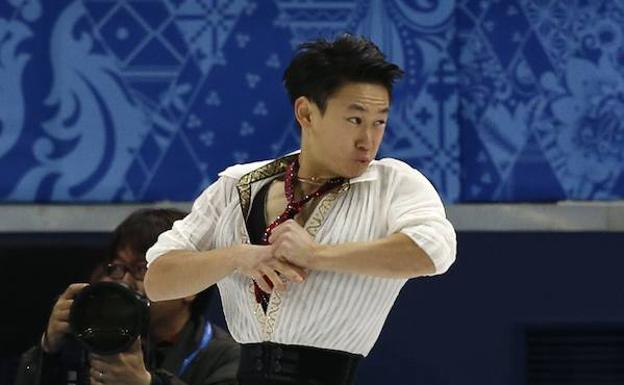 Denis Ten, durante los Juegos de Sochi. 