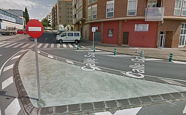 Zona del accidente de moto de Logroño