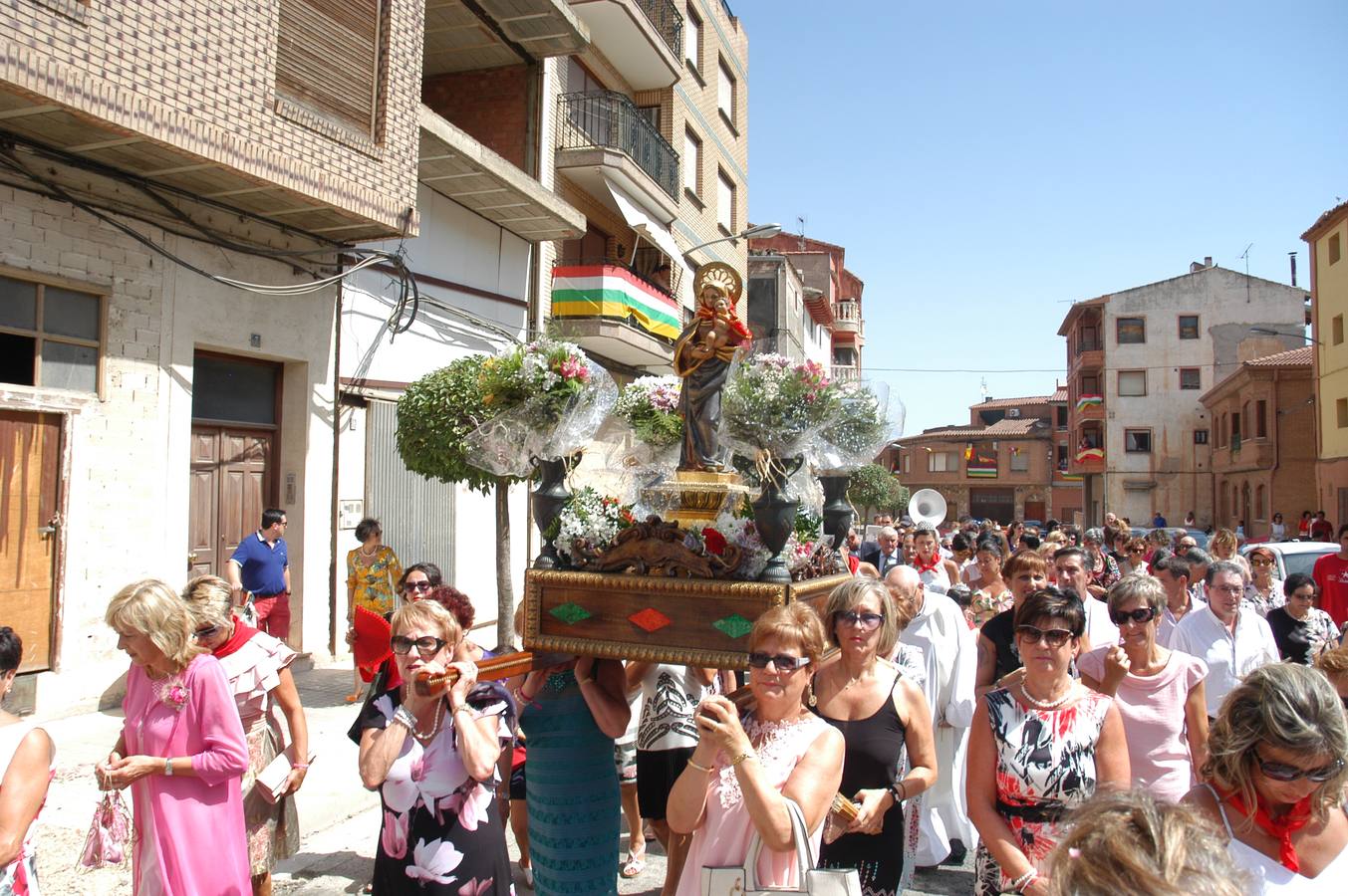 Procesión del día grande de las fiestas de la Virgen de Carravieso de Rincón de Soto.