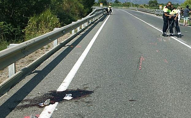 Lugar del atropello.