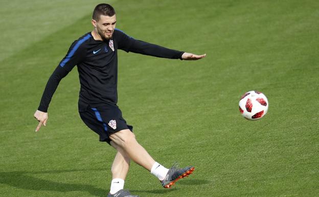 Mateo Kovacic, durante un entrenamiento de la selección croata. 