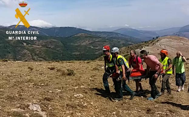 Imagen del rescate en Cueva Calera. 