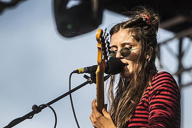 Carmen Boza, durante su actuación. :: 