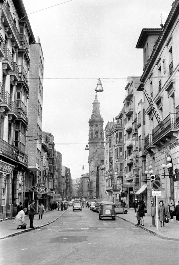 La Retina: vista de la calle Portales de Logroño en los 60