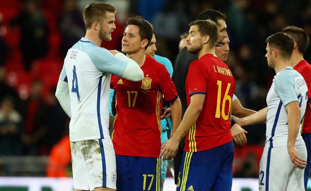 Dier discute con Herrera ante la presencia de Iñigo Martínez 