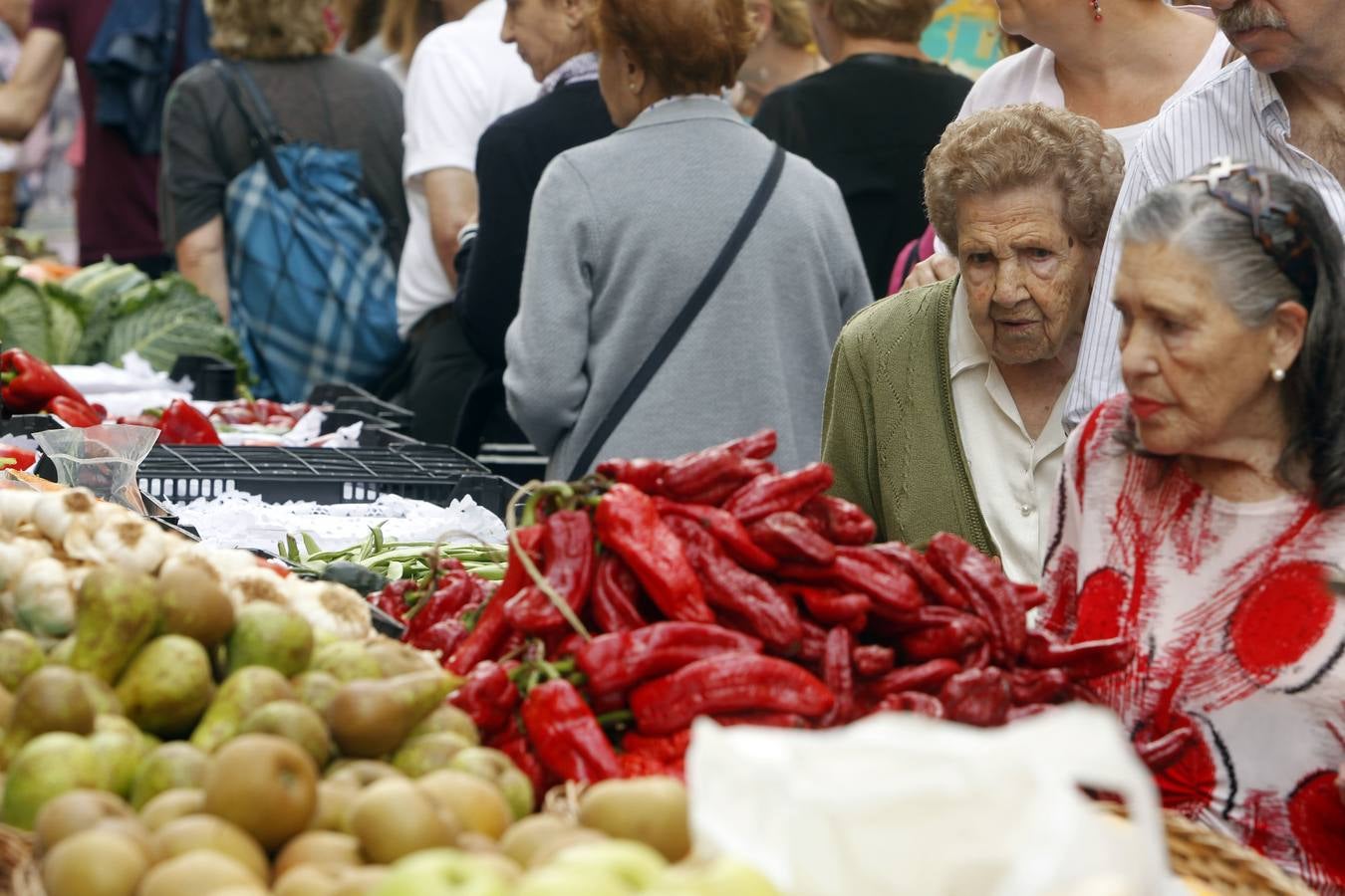 Javier Sampedro y Francisca Allo, ambos de Lardero, han ganado el 50 Concurso Agrícola de La Rioja en las categorías de frutas y hortalizas, respectivamente. Numeroso público ha disfrutado del sol radiante que ha lucido este domingo en Logroño y ha visitado los puestos instalados por 14 agricultores en la céntrica calle Portales, donde también se han podido adquirir los productos de la huerta riojana. Esta actividad, organizada por la Fundación Caja Rioja y Bankia, ha cumplido medio siglo de historia y supone una de las citas más tradicionales como prolegómeno a las fiestas de la vendimia.