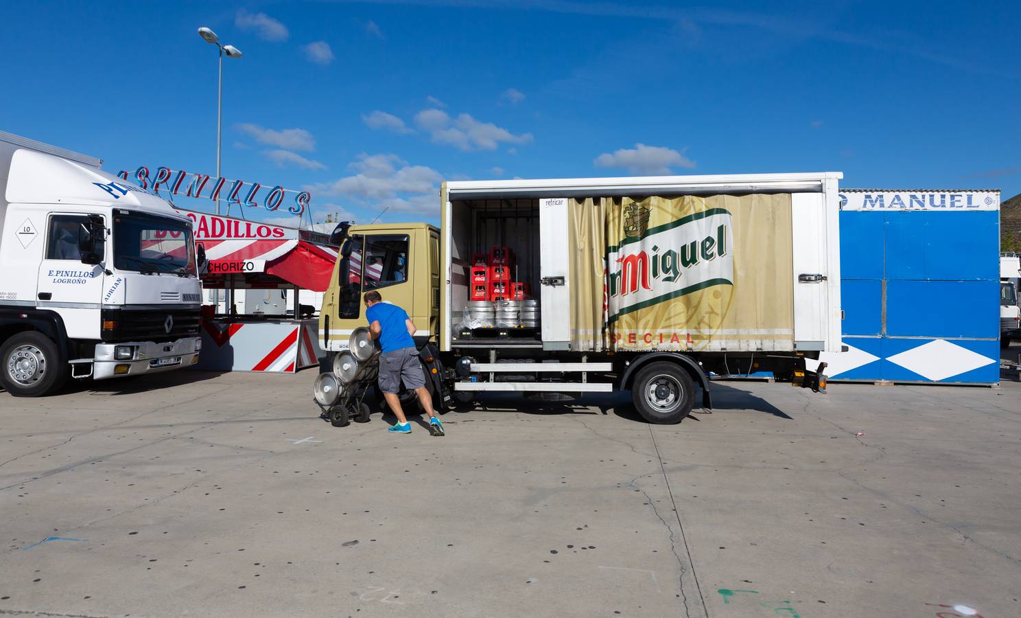 El ferial se prepara para el inicio de las fiestas de San Mateo de Logroño 2018