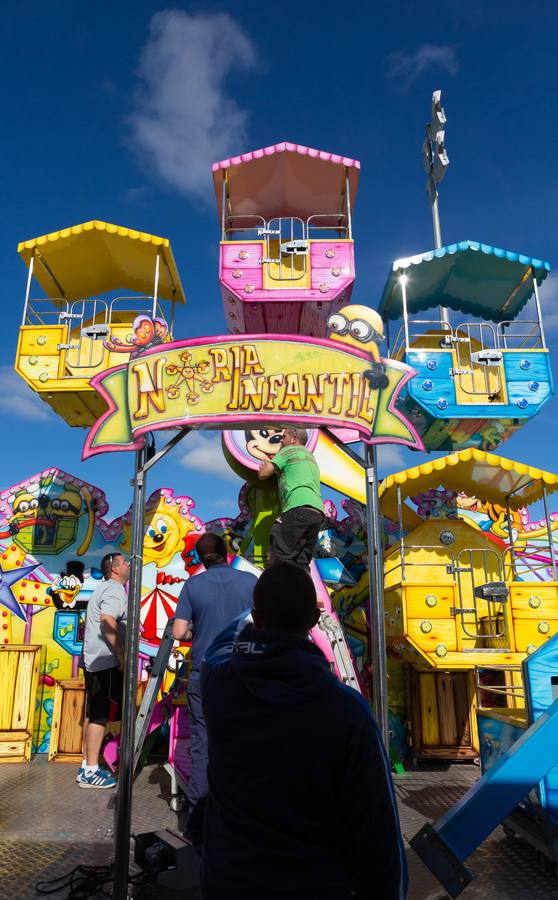 El ferial se prepara para el inicio de las fiestas de San Mateo de Logroño 2018