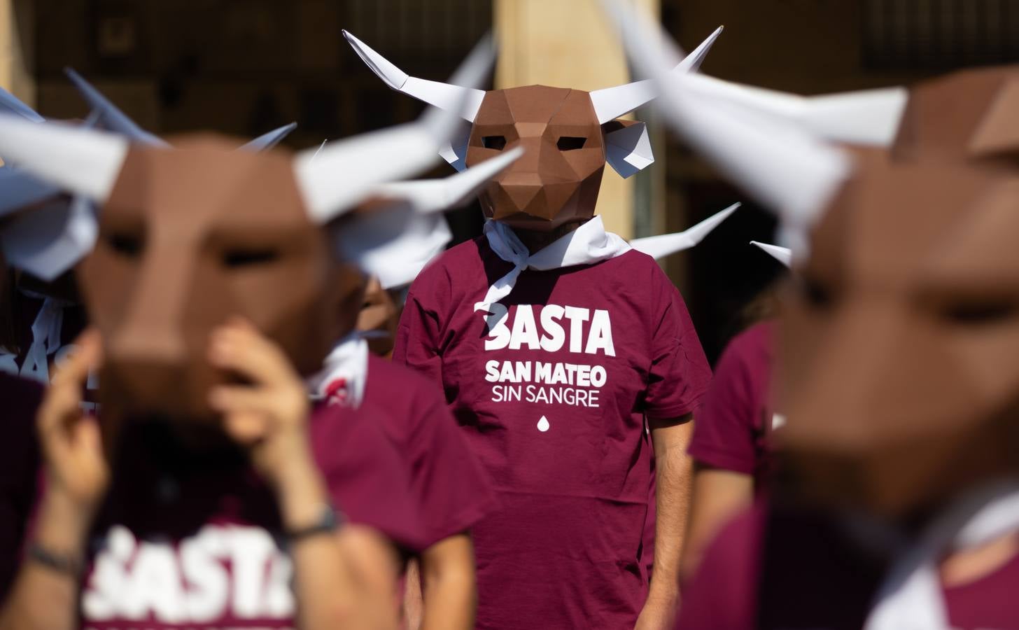 Protesta antitaurina en la Plaza del Mercado.