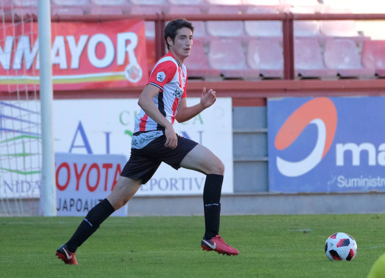 El equipo riojano ganó ayer por dos goles a cero en Las Gaunas.