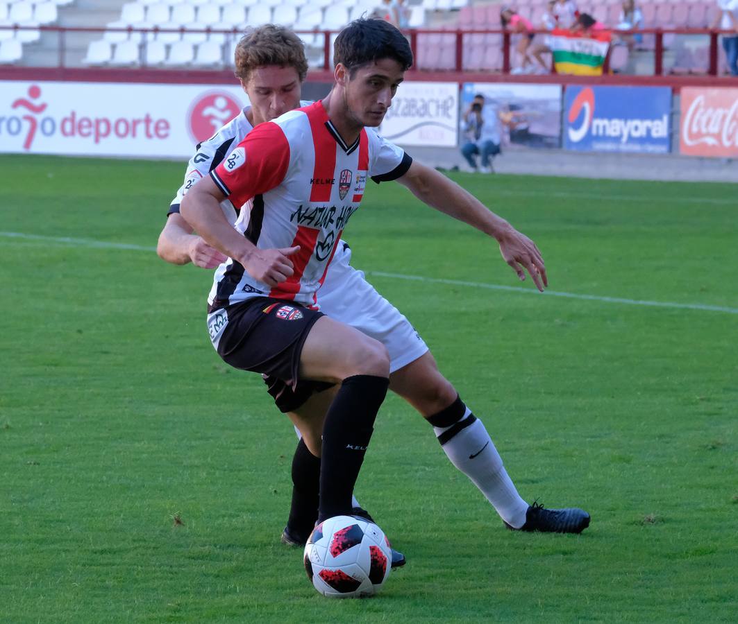 El equipo riojano ganó ayer por dos goles a cero en Las Gaunas.