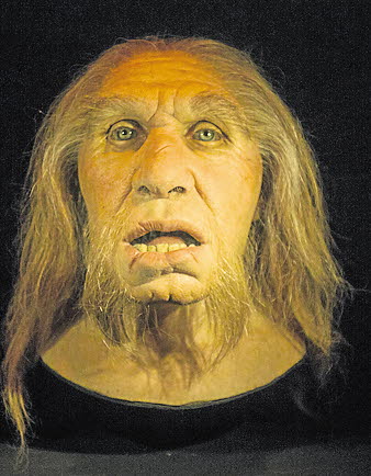 Recreación del rostro de un neandertal.