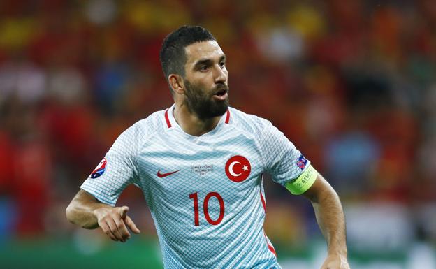 Ardan Turan, durante un partido de la Eurocopa de 2016. 