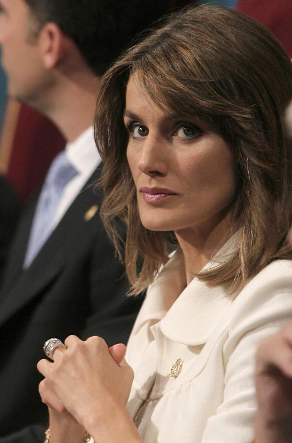 Doña Letizia durante la entrega de los Premios Príncipe de Asturias del año 2007 en el Teatro Campoamor de Oviedo 