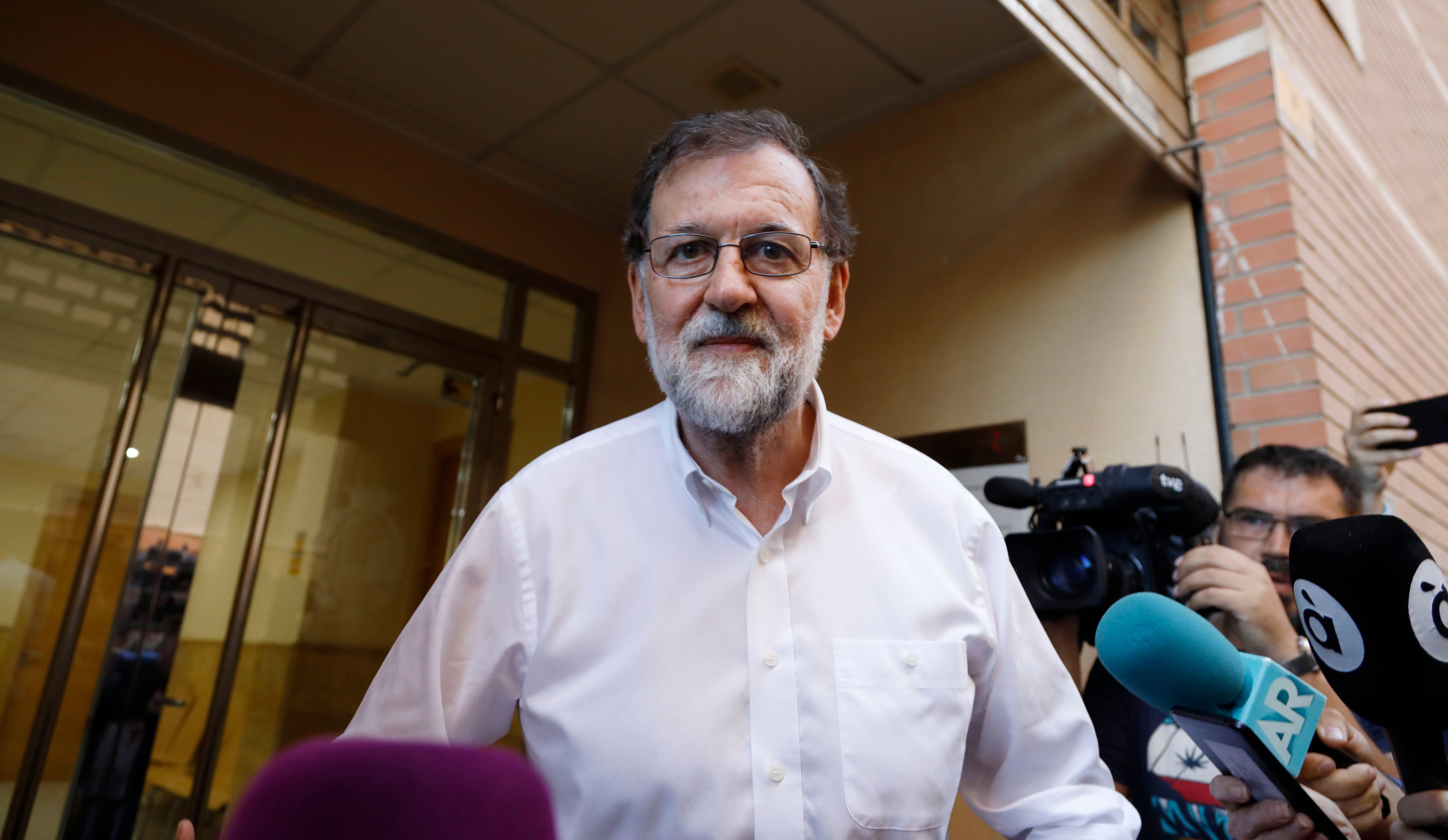 Mariano Rajoy, en su primer día como registrador de la propiedad en Santa Pola (Alicante), el pasado 20 de junio.