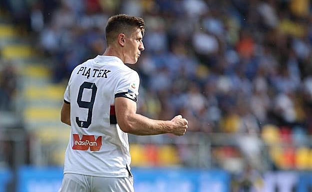 Piatek celebra un gol ante el Frosinone. 