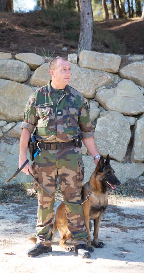 El Grupo de Acción Rápida (GAR) de la Guardia Civil y la Gendarmería Francesa están desarrollano unas jornadas prácticas en Logroño para implementar un nuevo sistema de detección de explosivos con perros en grandes concentraciones de personas, como eventos deportivos o musicales.