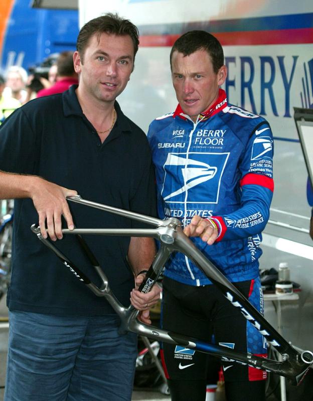 Bruyneel y Armstrong, en el año 2003. :: l.r.
