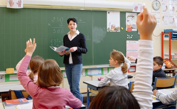 NIños en un aula.