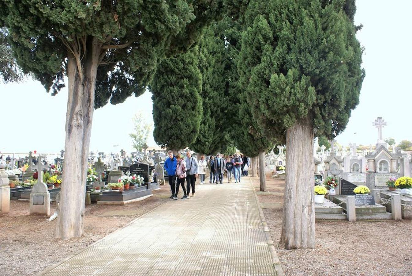 Los najerinos han visitado el camposanto para cumplir con la tradición de la visita a las tumbas donde reposan los familiares y amigos. 