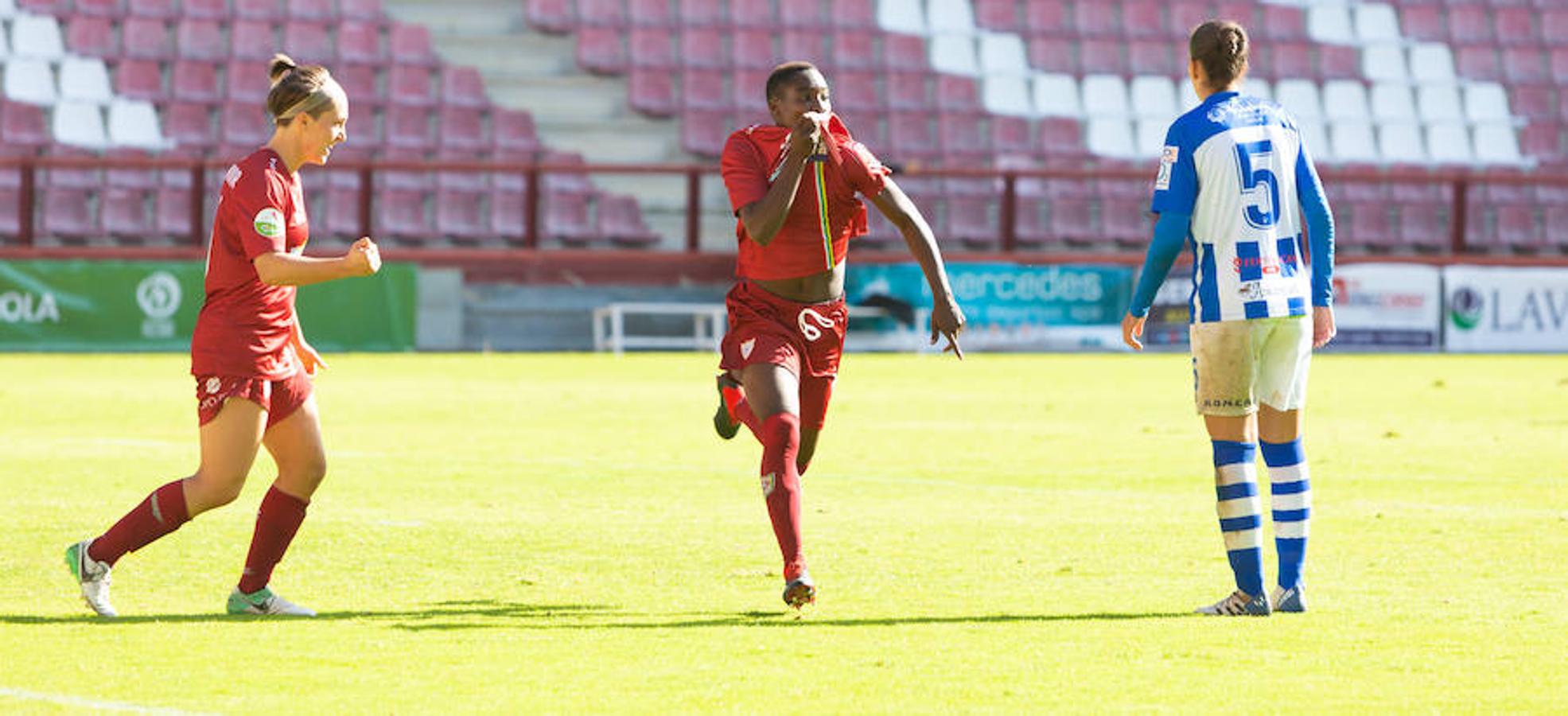 El EDF recupera la sonrisa después de ganar al Huelva en Las Gaunas por 2-0 y encadenar su segudo triunfo de año. Toca disfrutar.