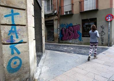 Imagen secundaria 1 - Pintadas por el centro de Logroño. 