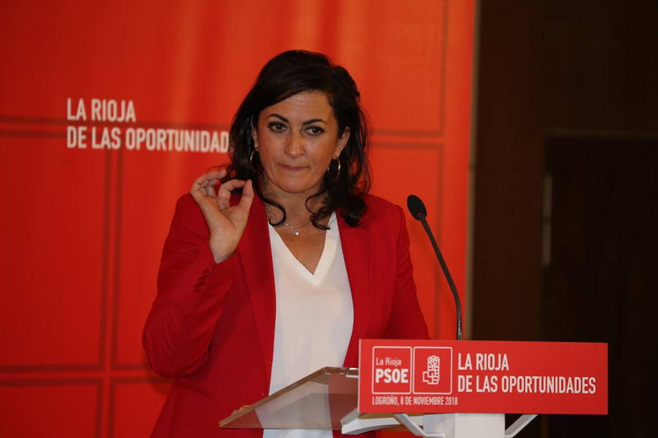 El ministro de Fomento, José Luis Ábalos ha intervenido en un acto del PSOE en La Rioja, junto a su secretario general, Francisco Ocón, y la secretaria federal de Mundo Rural y portavoz del Grupo Parlamentario Socialista, Concepción Andreu en el restaurante Delicatto de Logroño.