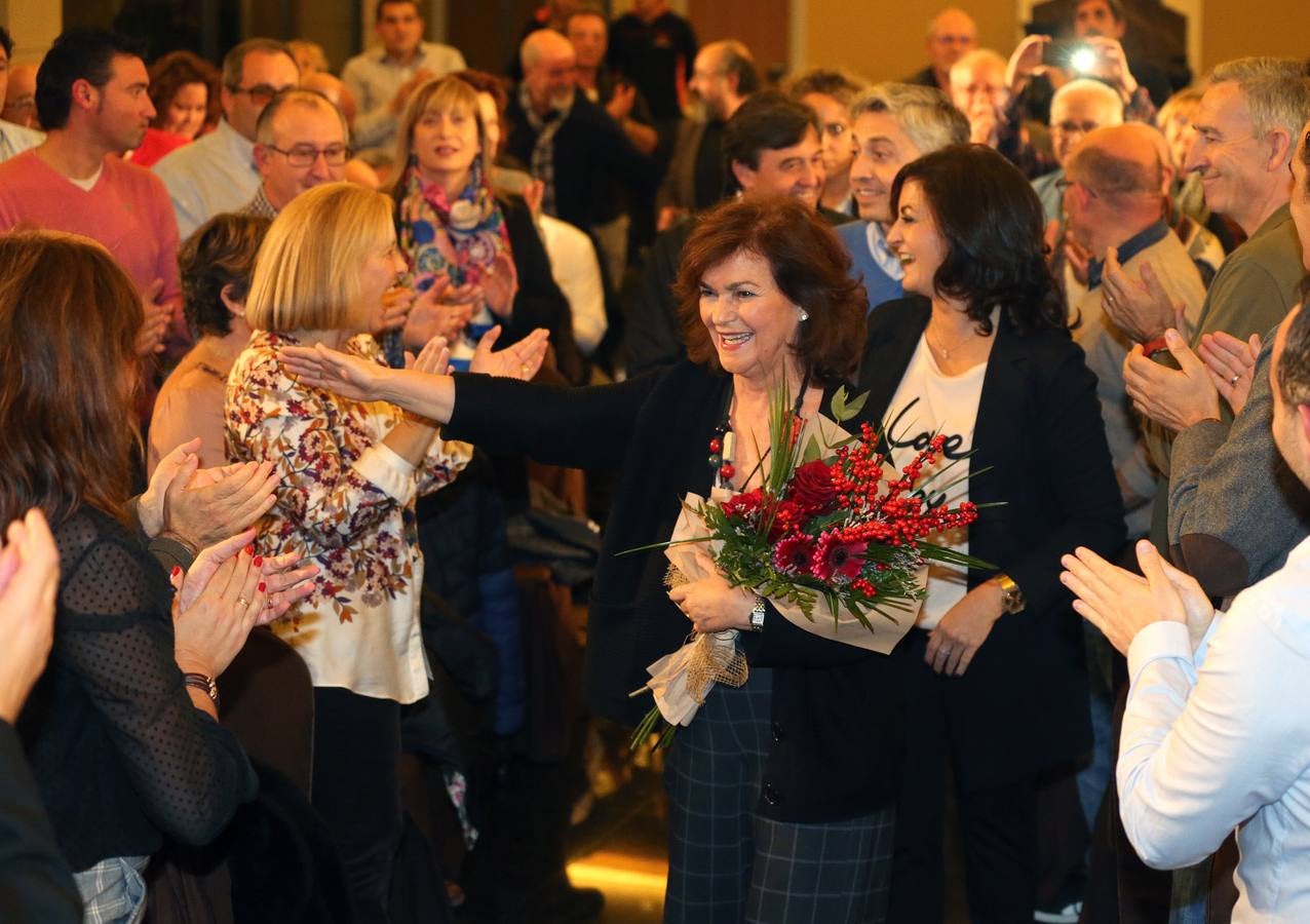 Ha presentado su candidatura a la Presidencia de La Rioja en un acto al que ha asistido la vicepresidenta del Gobierno central, Carmen Calvo