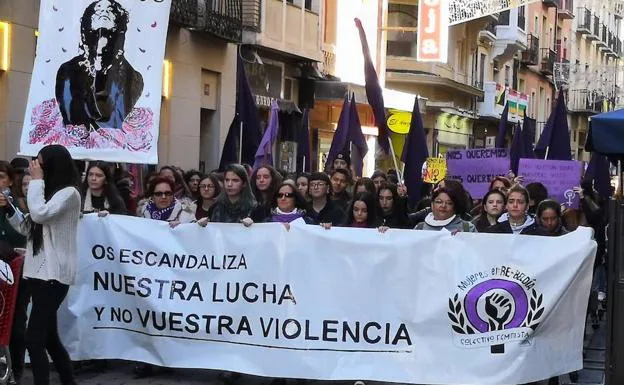 Manifestacion por las calles de Logroño. 