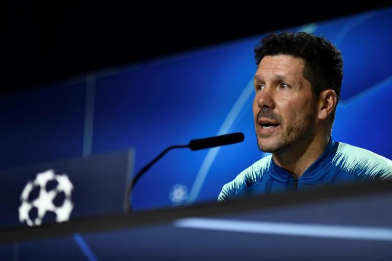 Diego Simeone, en sala de prensa.