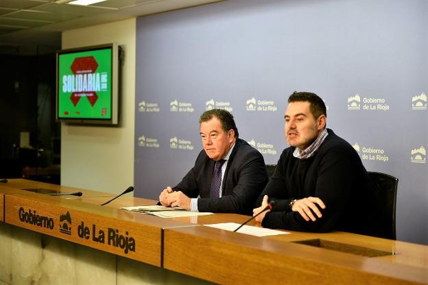 Ureña y Díez, en la rueda de prensa de presentación. :: G. R.