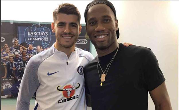 Morata y Drogba, al inicio de esta campaña