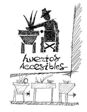 Logotipo diseñado para demandar accesibilidad en los huertos municipales.