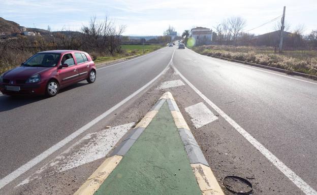 La carretera de Villamediana a Logroño, cortada desde este lunes por obras