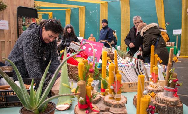 En la Ecoferia del Camino, los organizadores están satisfechos. :: 