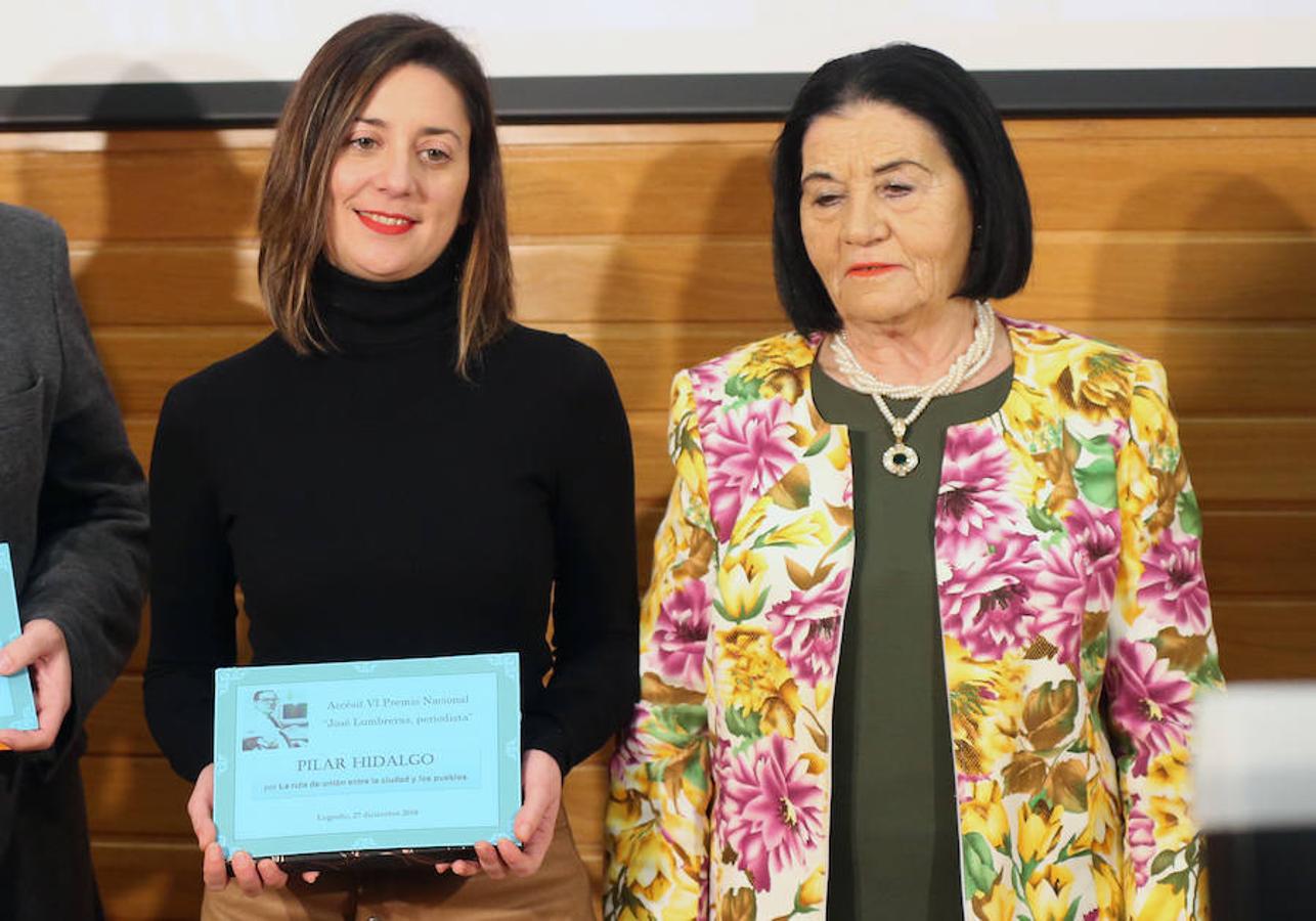 Los periodistas de Diario LA RIOJA Pablo García y Pilar Hidalgo han sido los ganadores del VI Premio José Lumbreras por sus trabajos sobre ETA y el Camero Viejo