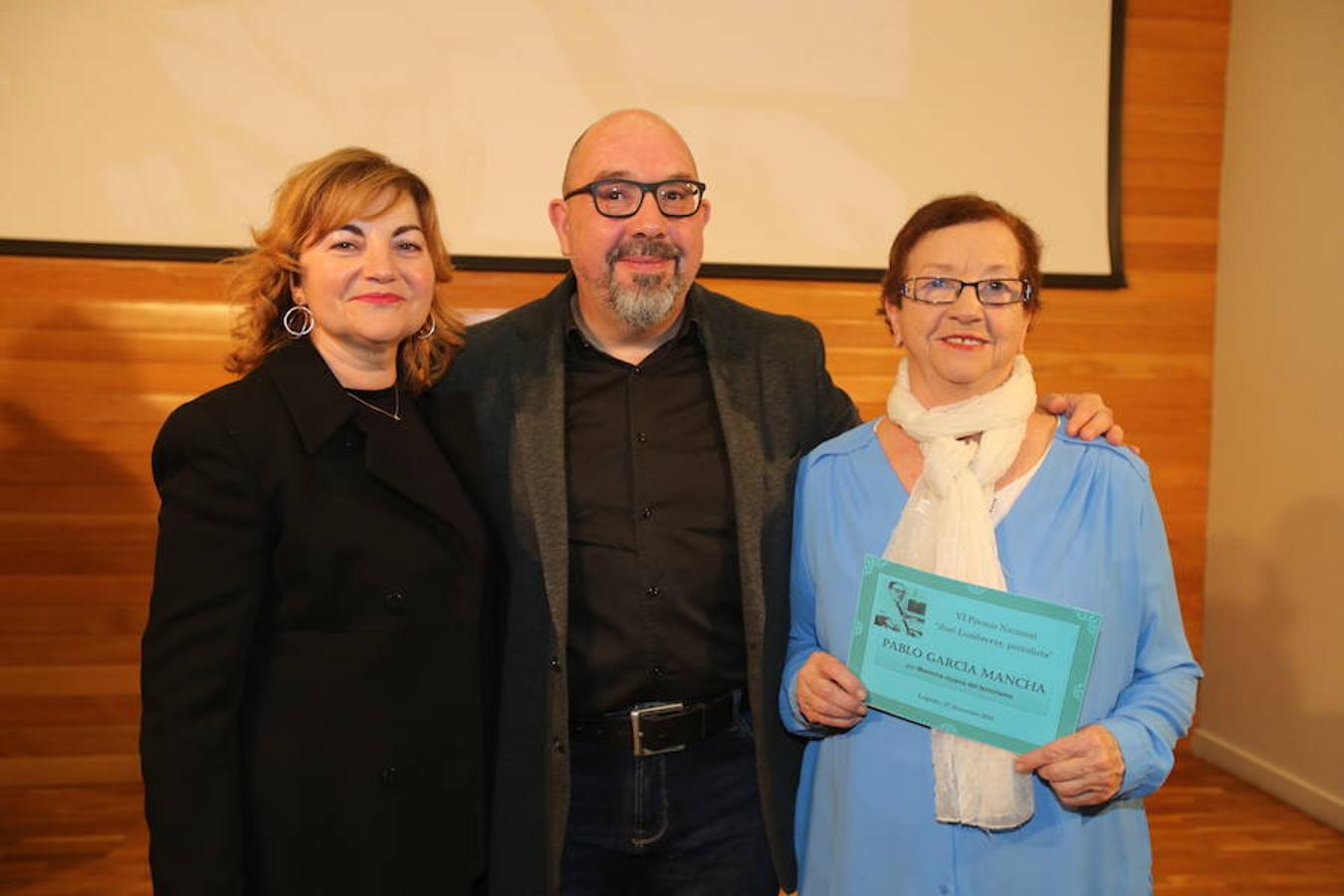 Los periodistas de Diario LA RIOJA Pablo García y Pilar Hidalgo han sido los ganadores del VI Premio José Lumbreras por sus trabajos sobre ETA y el Camero Viejo