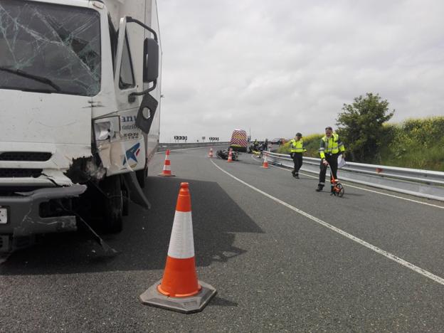 Accidente mortal en la N-232 ocurrido el pasado mayo. :: JOEL López