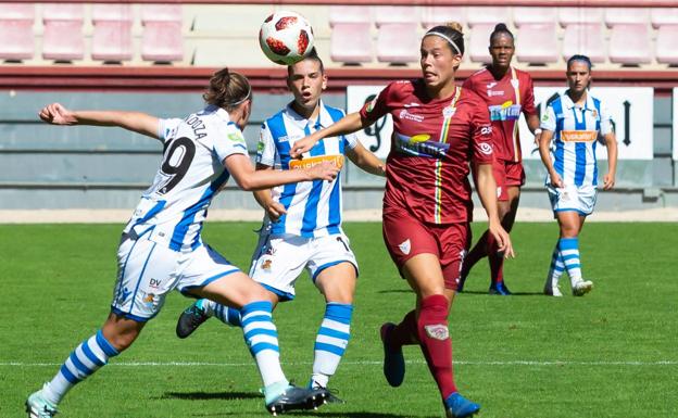 La Real y la EDF en el partido de ida.