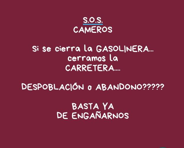 Imagen reivindicativa lanzada por SOS Cameros. 