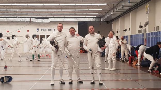 Los tiradores riojanos desplazados a Madrid. 