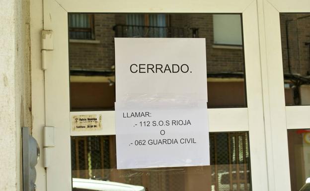 Policía Local de Nájera, cerrada. Llamar a SOS Rioja o Guardia Civil