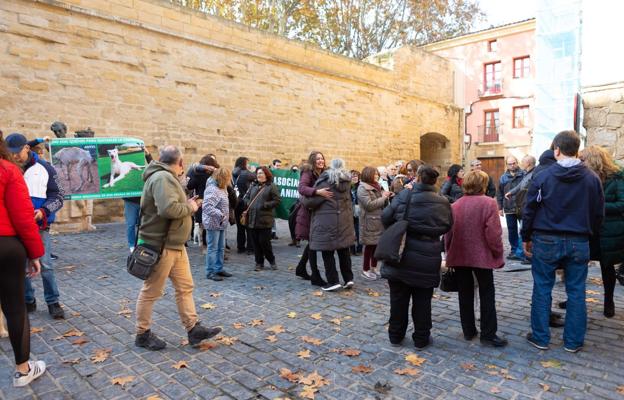 Defensores de la Ley de Protección Animal de La Rioja celebran su aprobación ante el Parlamento de La Rioja el 22 de noviembre del pasado año. 