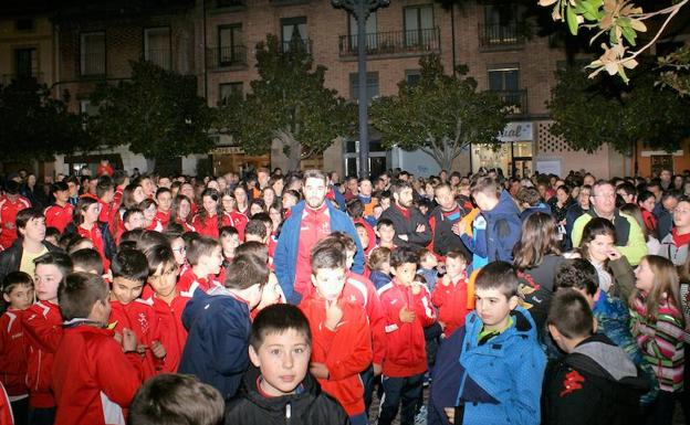 Protesta por las calles de Nájera. 