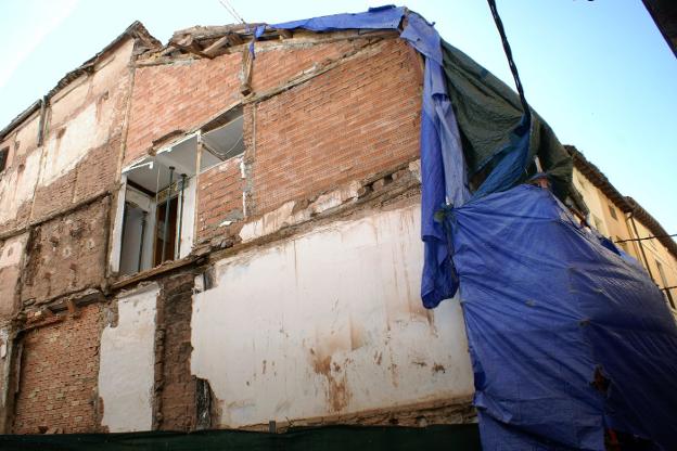 Estado actual del edificio de la calle Cantarranas de Nájera. 