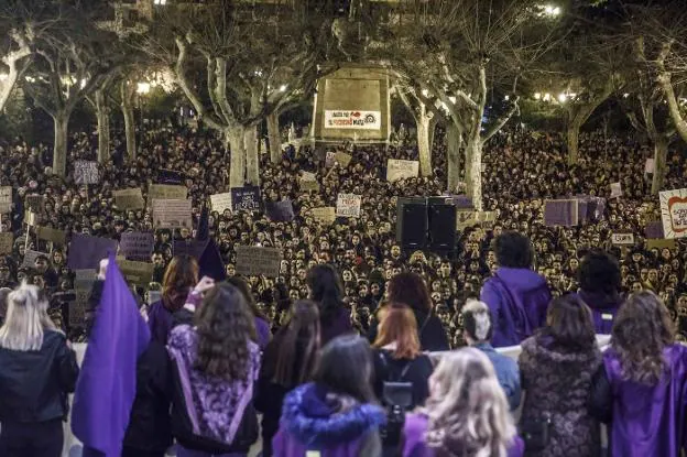 Imágenes de la manifestación que se celebró en la tarde de ayer en Logroño y que colapsó el centro de la ciudad con la asistencia de 15.000 personas, según la Policía Nacional. :