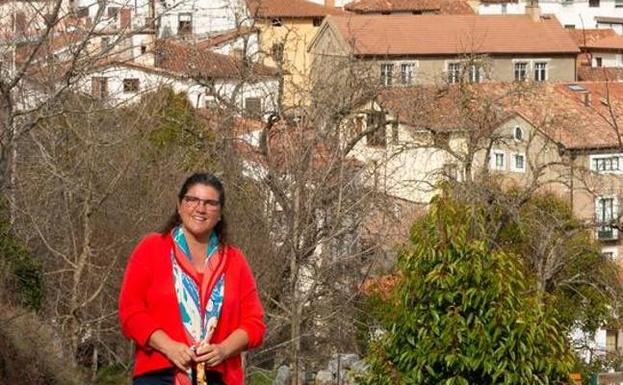 Inma Sáenz, impulsora de SOS Cameros, en Nieva. 