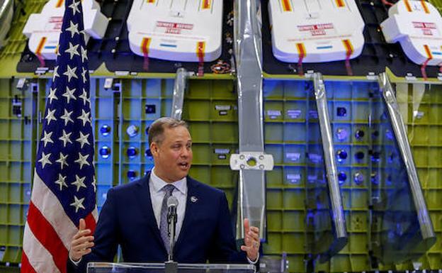 Jim Bridenstine, durante la rueda de prensa. 